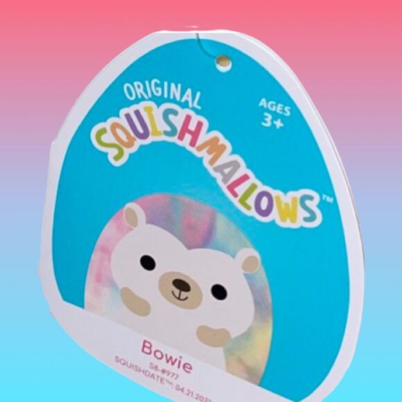 NWT Squishmallow Super Squishable Bowie the Hedgehog 8" - Picture 4 of 5